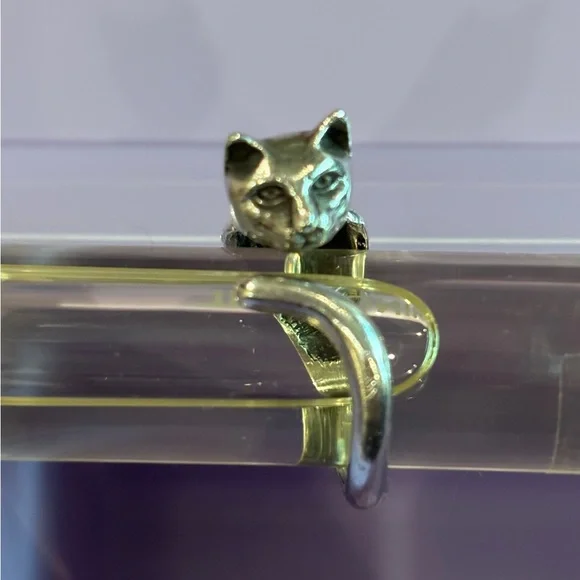 Silver Cat Ring - Picture 13 of 14